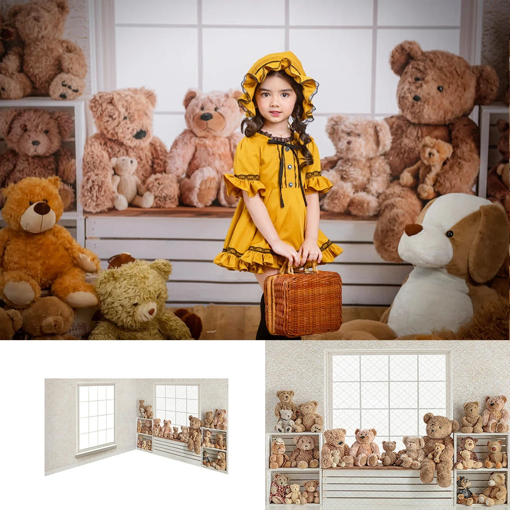 Beary Countryside Room Backdrops Kids Baby Photography Child Adult Photocall Decors Girl Birthday Cake Smash Photo Background