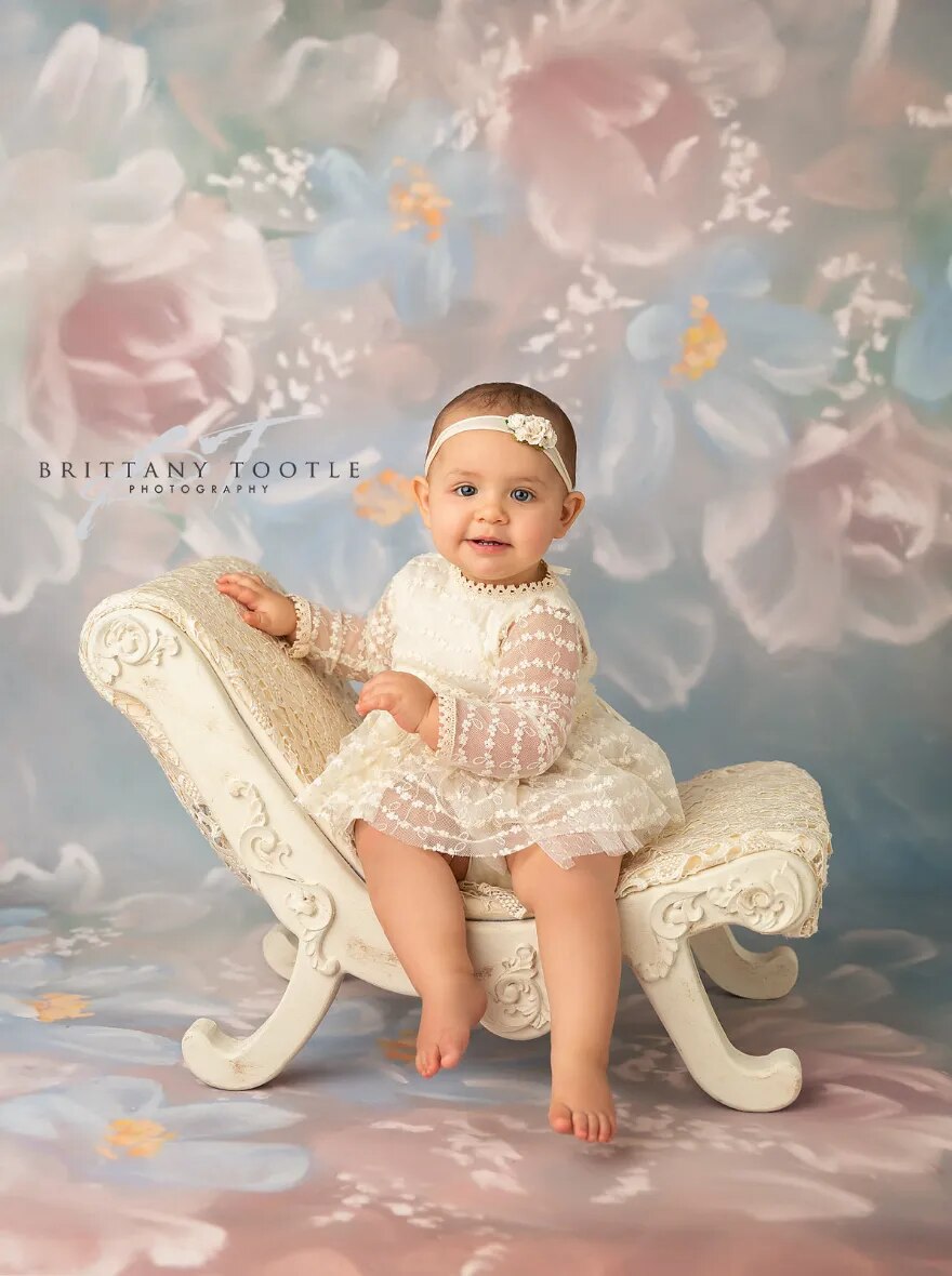 Décors floraux légers fille photographie Portrait d'enfant femme enceinte Photocall bébé anniversaire Photostudio fond de fleur rose 