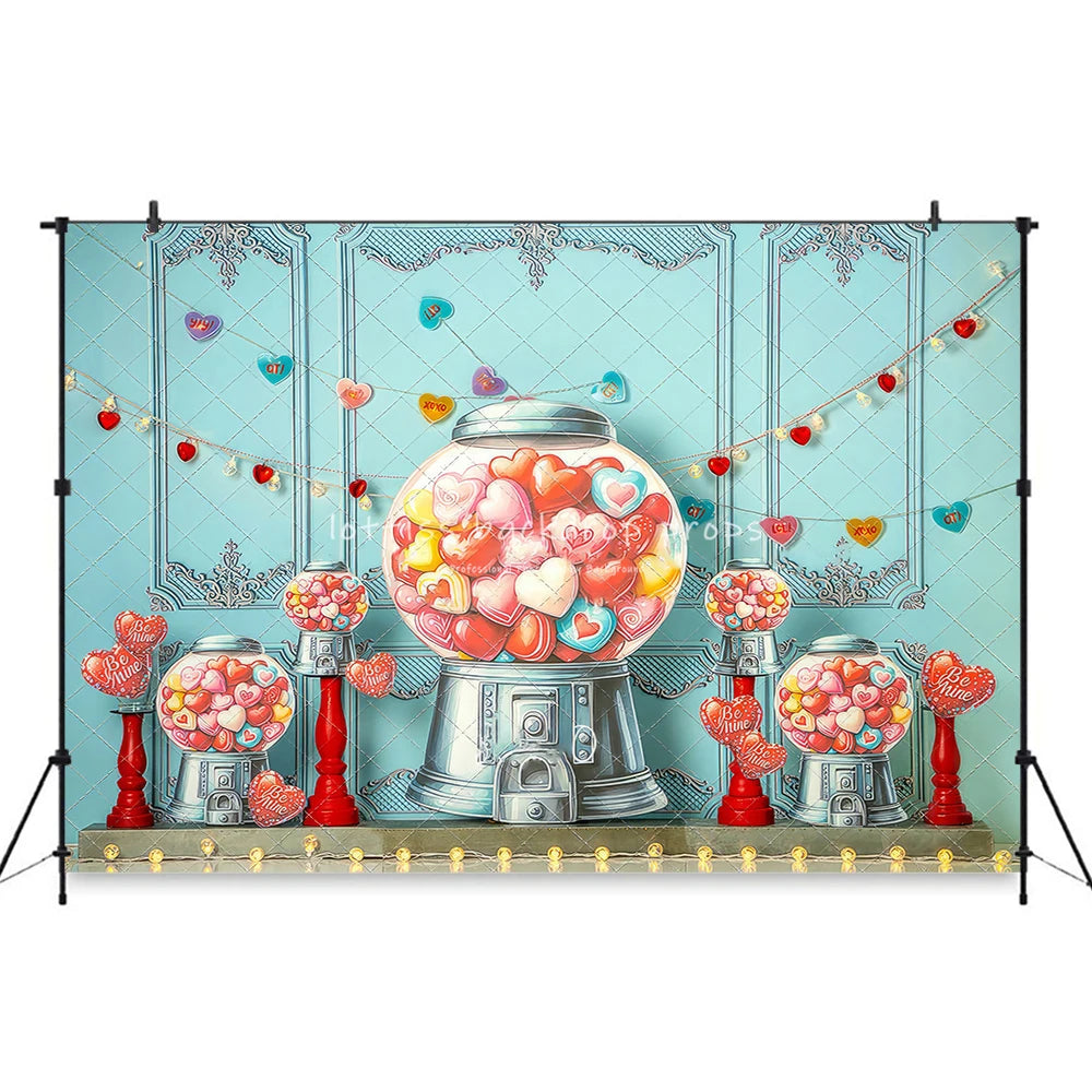 Valentine's Day Floral Candy Store Backdrops Kids Adult Photography Child Baby Photocall Rosy Truck Spring Street Stores Backgro