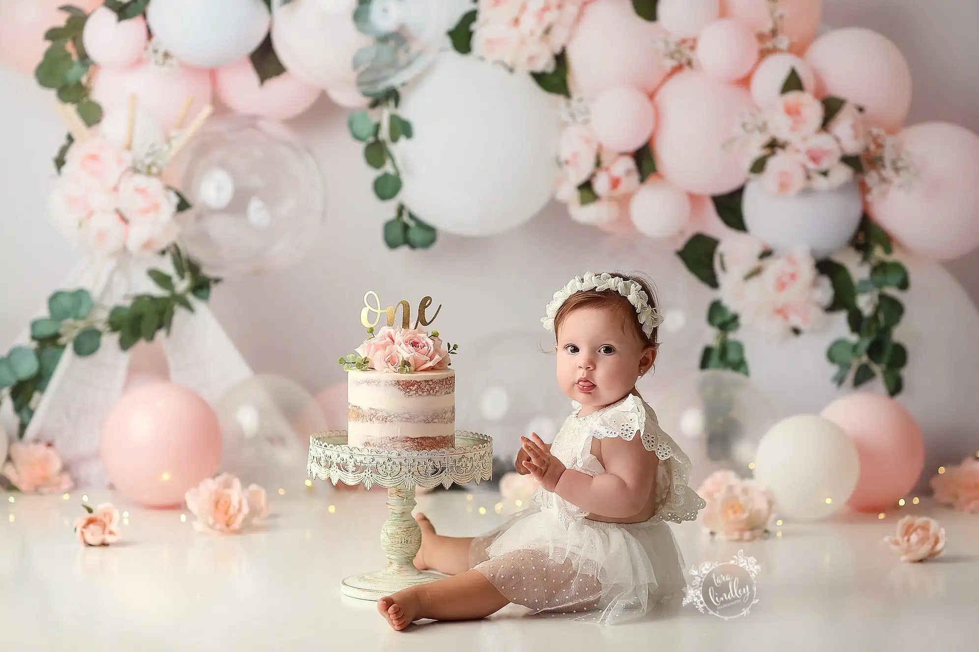 Spring Peony Flower Backdrop Boho Balloons Kids Cake Smash Photography Props Child Baby Adult Photocall Studio Backgrounds