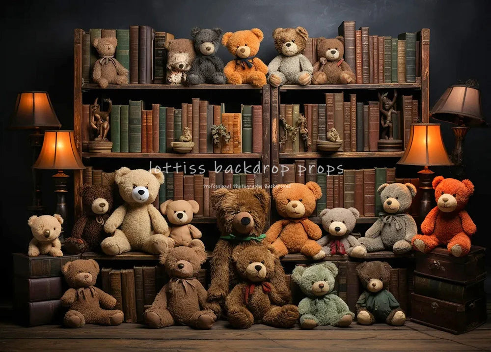 Sweet Bear Backdrops Child Baby Photography Props Kids Cake Smash Birthday Photocall Backgrounds