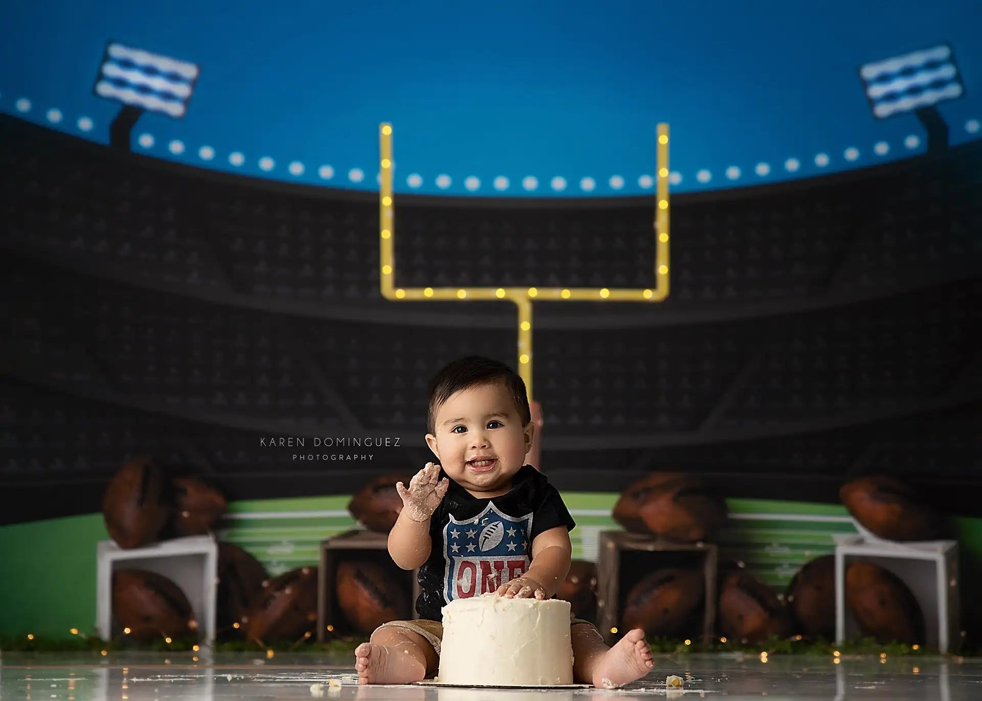 Stadium Lights Photography Backdrop Sports Kids Baby Cake Smash Photocall Decors Child Adult Birthday Photo Backgrounds