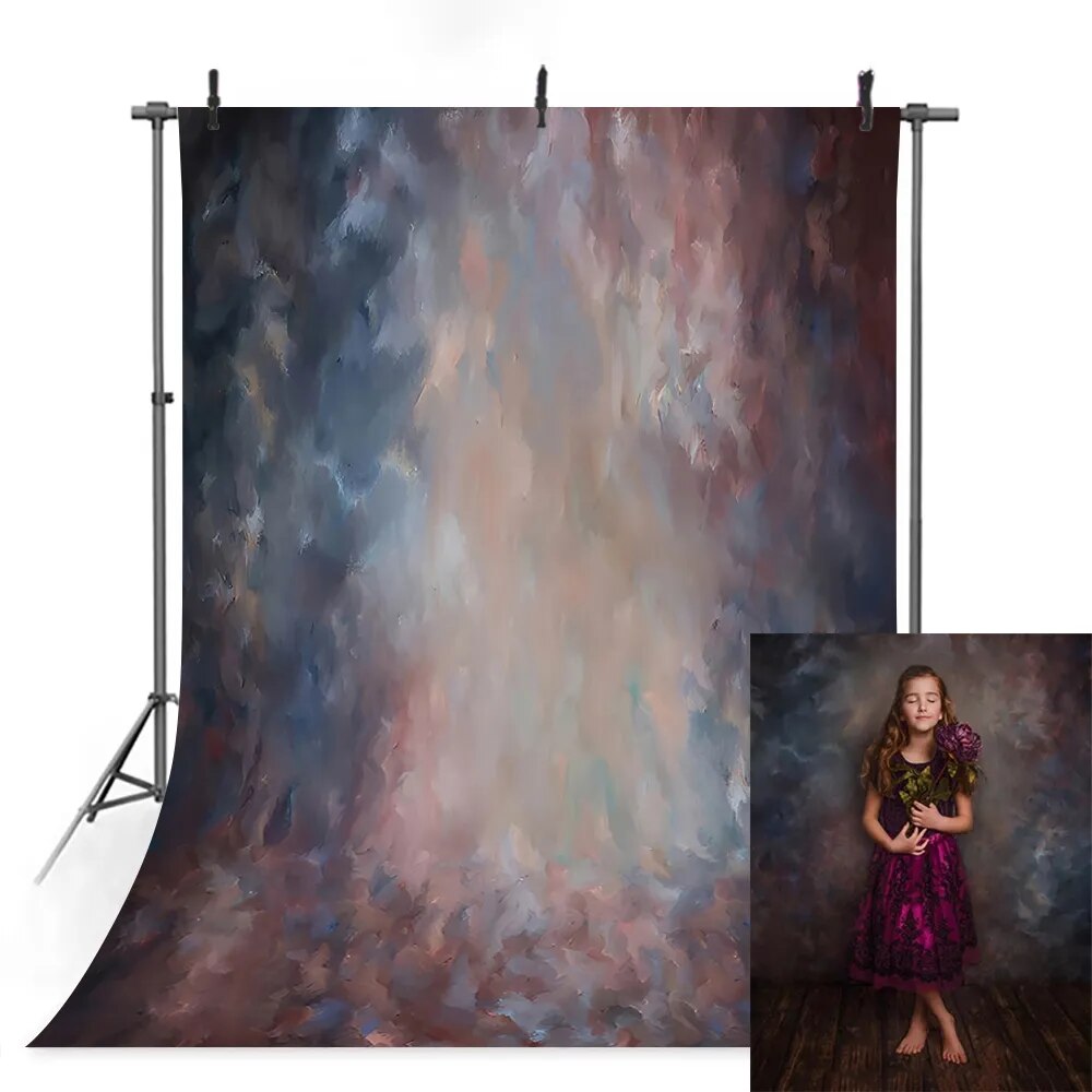 Arrière-plan de photographie abstraite en Polyester, décor de Portrait d'enfants enceintes, peinture à l'huile, Texture artistique, accessoires Photo d'anniversaire 