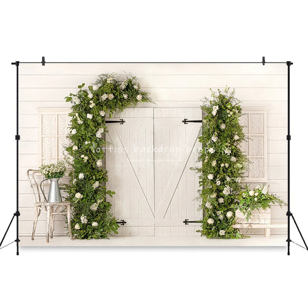 Spring Garden Plant Floral Wall Backdrops Kids Baby Photography Props Child Adult Girl Photocall Flower Decors Background