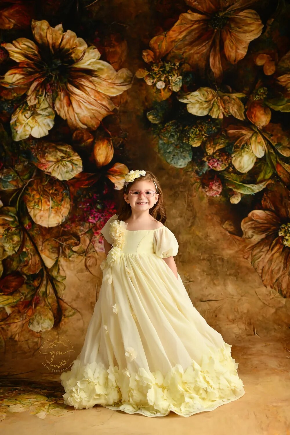 Peinture à la main toile de fond florale fille femme enceinte Portrait photographie enfants bébé Photostudio accessoires Art fleur fond 