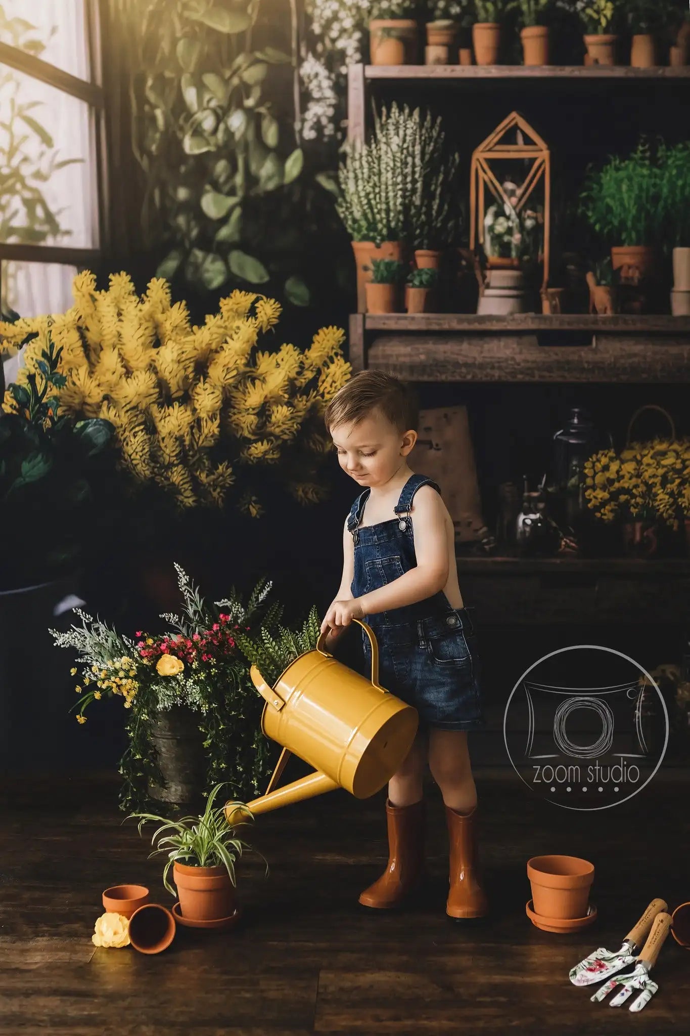 Green Room Nook Spring Backdrops Kids Girl Photography Child Adult Photocall Child Adult Photocall Flower Bloom Backgrounds