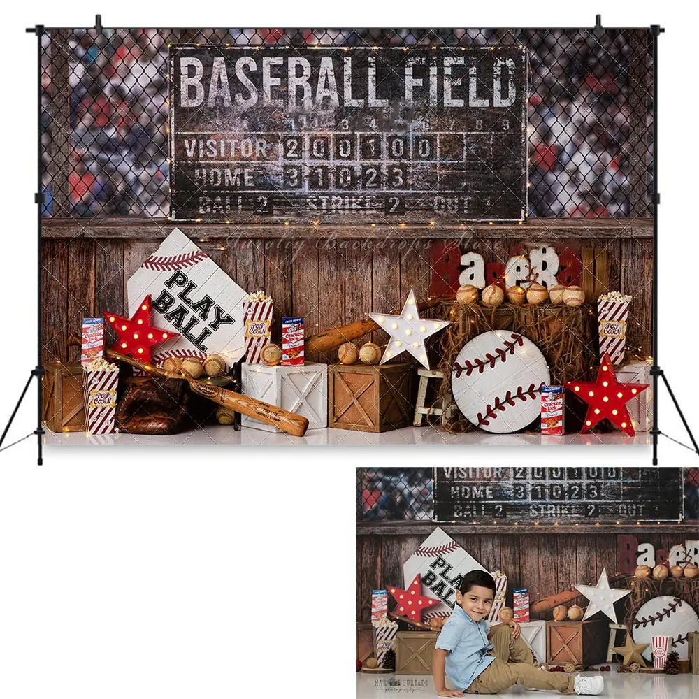 Strike Zone Photography Backdrop Baseball Sports Kids Baby Cake Smash Photocall Decors Child Adult Photo Studio Backgrounds