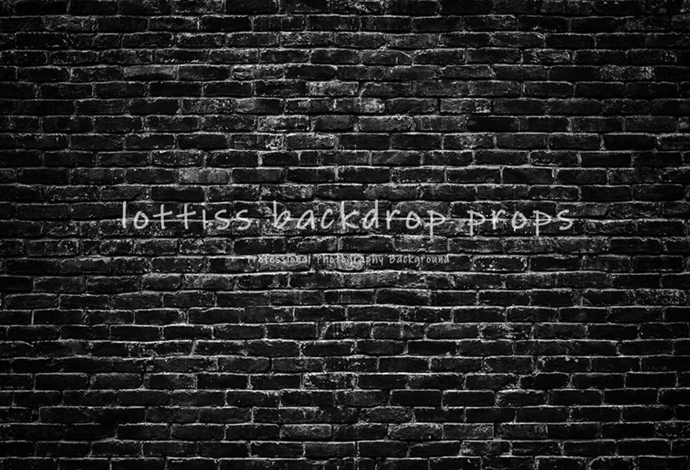 Black Brick Wall Backdrops Series-One For Photography Party Adult Portrait Kids Birthday Decor Old Broken Brick-wall Background