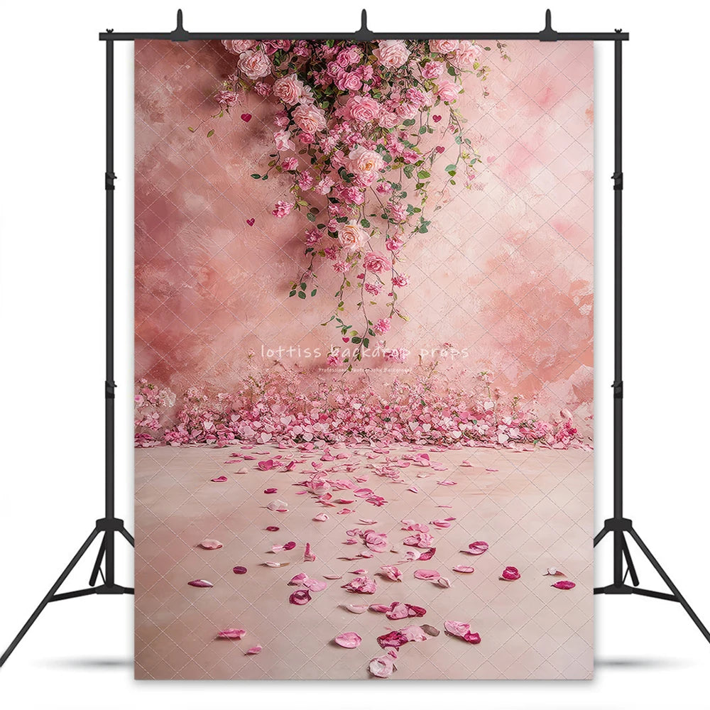 Classic Valentine's Day Backdrops Kids Lover Photography Child Adult Photocall Decors Rose Canvas Kitchen Theme Backgrounds