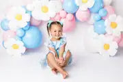 Daisies With Pink Blue Balloons Photography Backdrop Kids Baby Cake Smash Photocall Decors Child Adult Studio Backgrounds