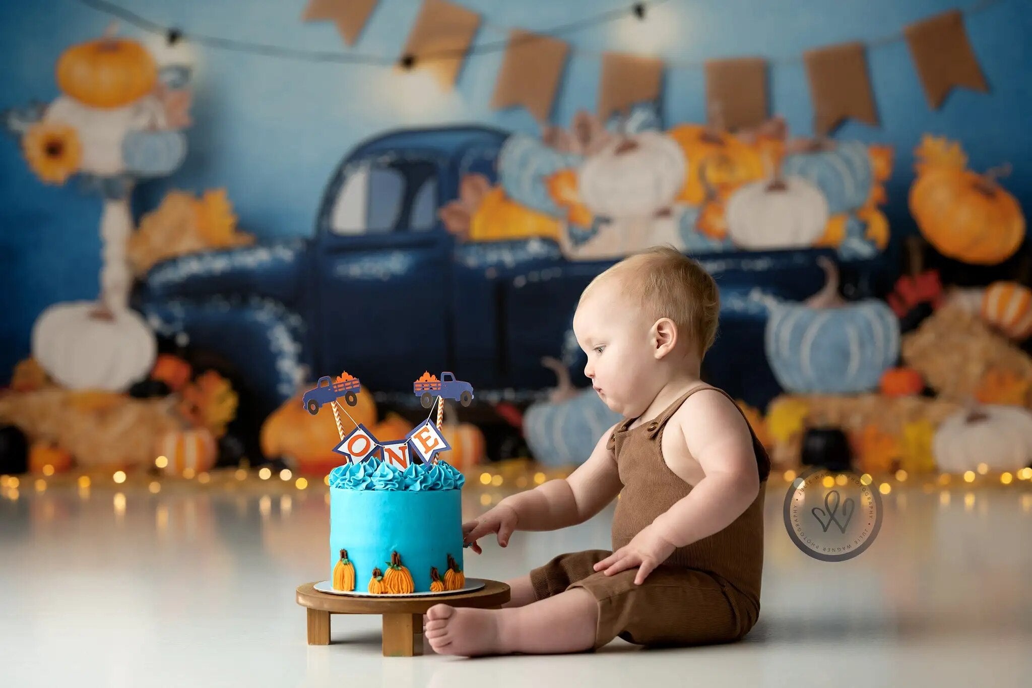 Arrière-plan de camion citrouille, gâteau d'anniversaire pour enfants et bébés, accessoires de Smash, décor de photographie pour adultes et enfants, arrière-plan de ferme d'halloween 