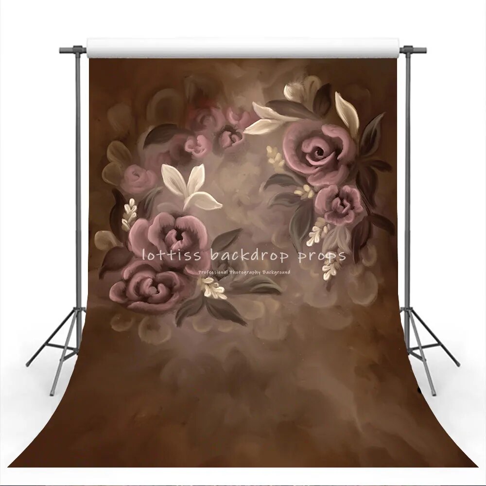 Peinture à la main Floral Photorgaphy décors fille enfants adulte Portrait Photocall accessoires Photo enceinte fleur jardin fond 