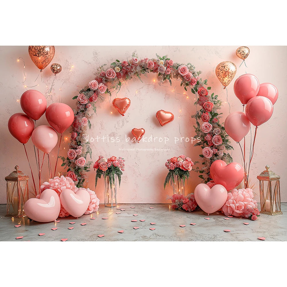 Valentine's Day Love Decoration Backdrops Adult Kids Birthday Cake Smash Props Lover Photocall Backgrounds