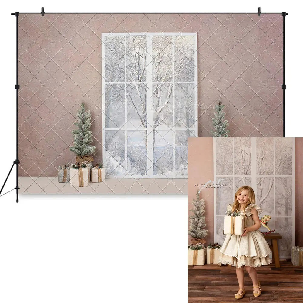 Christmas Theme Winter Boho Bliss Backdrop Kids Baby Cake Smash Photography Props Child Girls Adult Studio Backgrounds