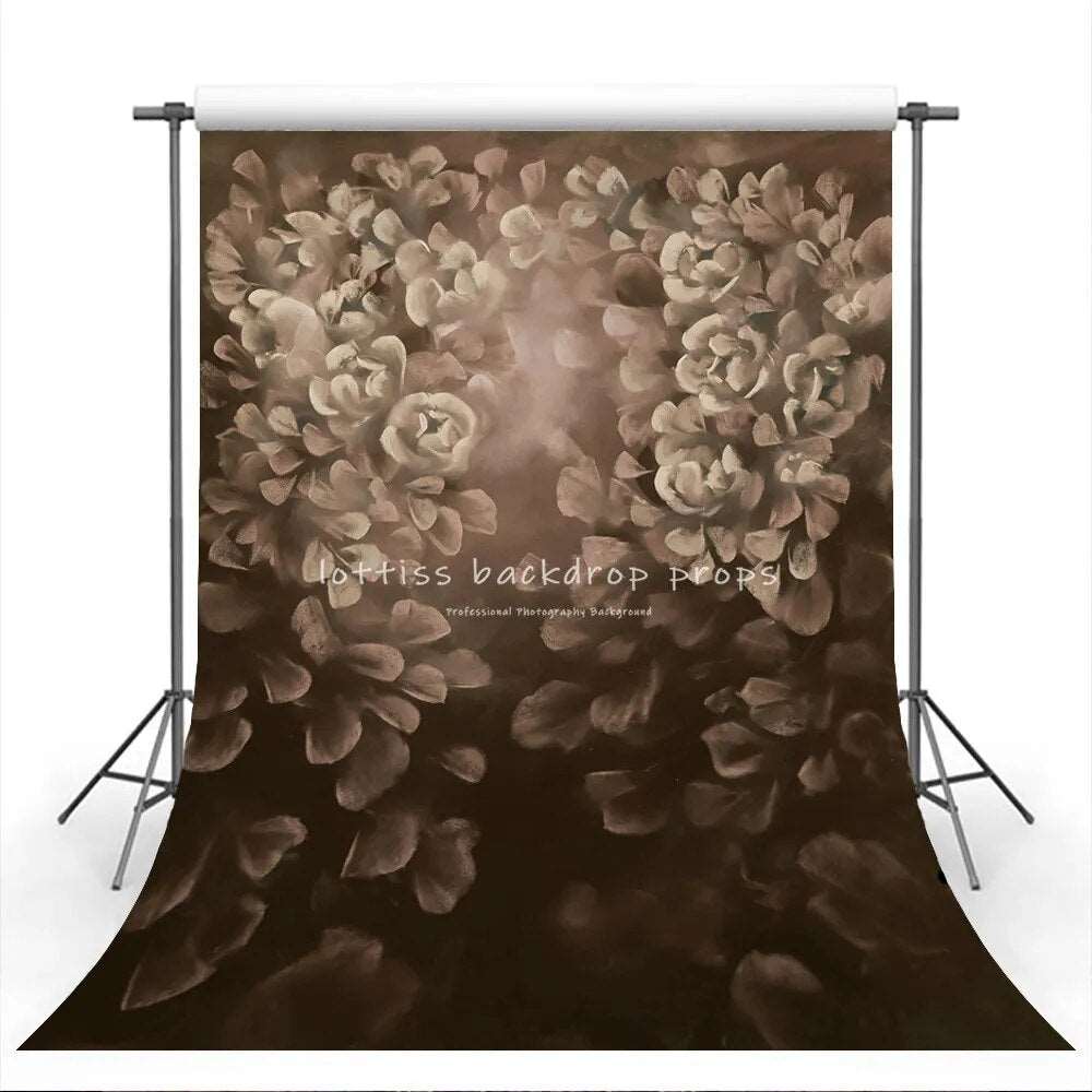 Art Hand Painted Floral Backdrop Adult Pregant Portrait Photography Girl Kids Baby Photocall Props Abstract Texture Background