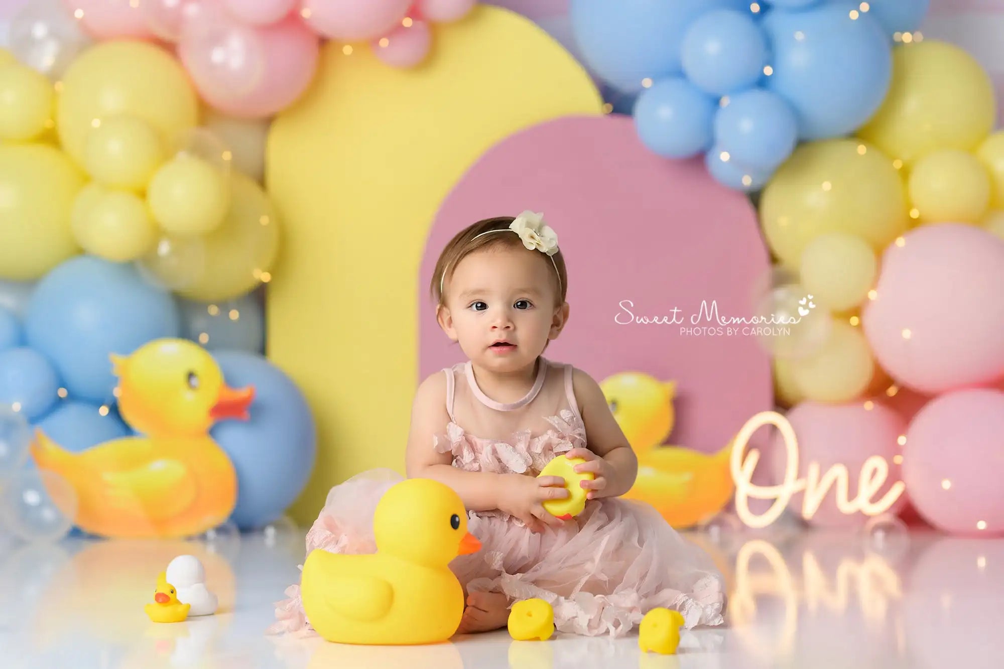 Rubber Duckie Backdrop Balloons Garland Kids Baby Cake Smash Photocall Decors Child Boys Adult Birthday Studio Backgrounds