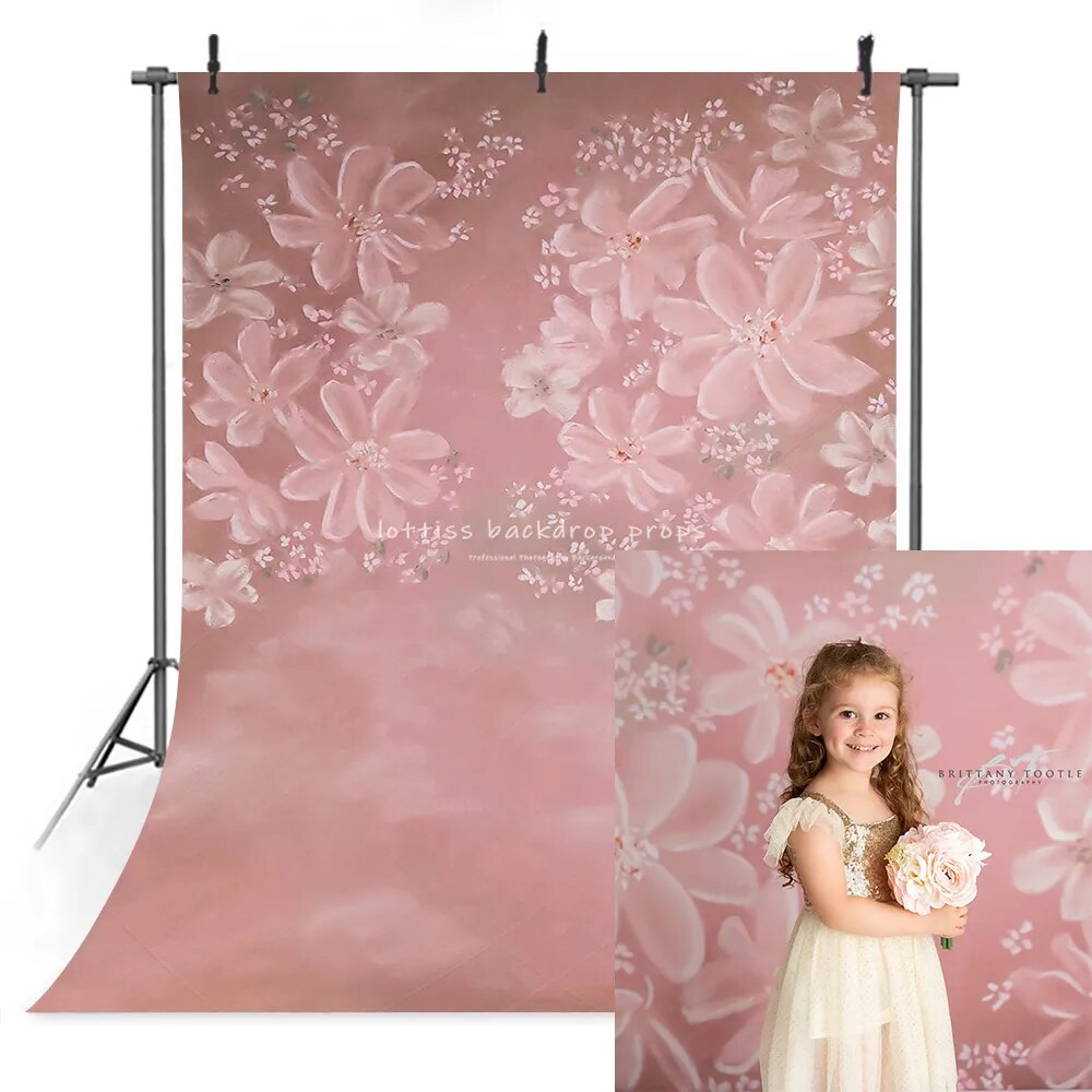 Floral Photography Backdrops Child Girl Pregnant Portrait Photocall Prop Photostudio Garden Hand Painting Flower Background