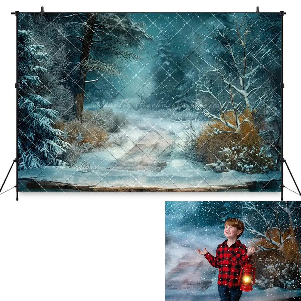 North Pole Frozen Lake Fishin Hole Photography Backdrop Kids Baby Cake Smash Photocall Decors Child Adult Studio Backgrounds