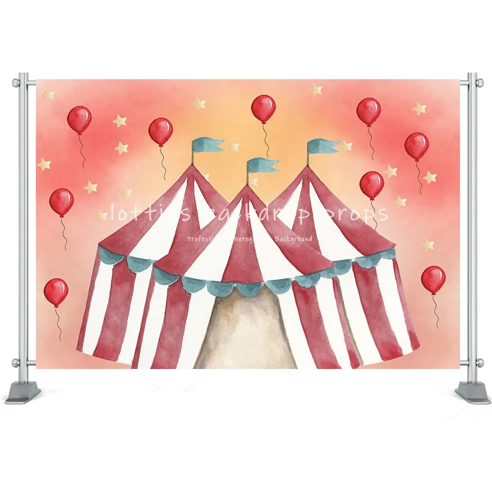 Circus Photography Backdrop Kids Birthday Backdrop Newborn Child Portrait Party Decor Ferris Wheel Party Background Photo Studio