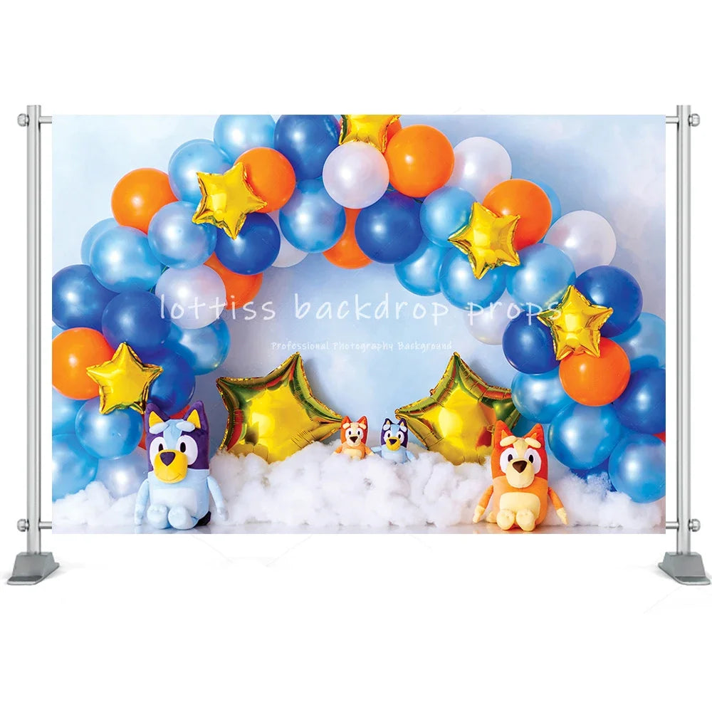 Toy Bear Photography Background Baby Shower Balloons Party Newborn Cake Smash Poster Kids Portrait Backdrop Family Photocall