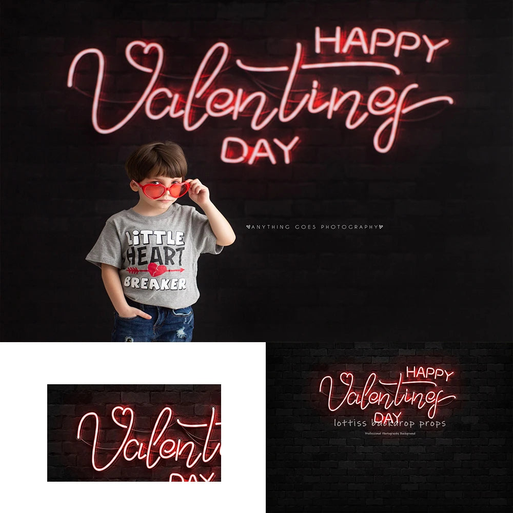 Valentine's Day Font Wall Backdrops Child Baby Photography Props Child Adult Photocall Decors Festival Backgrounds