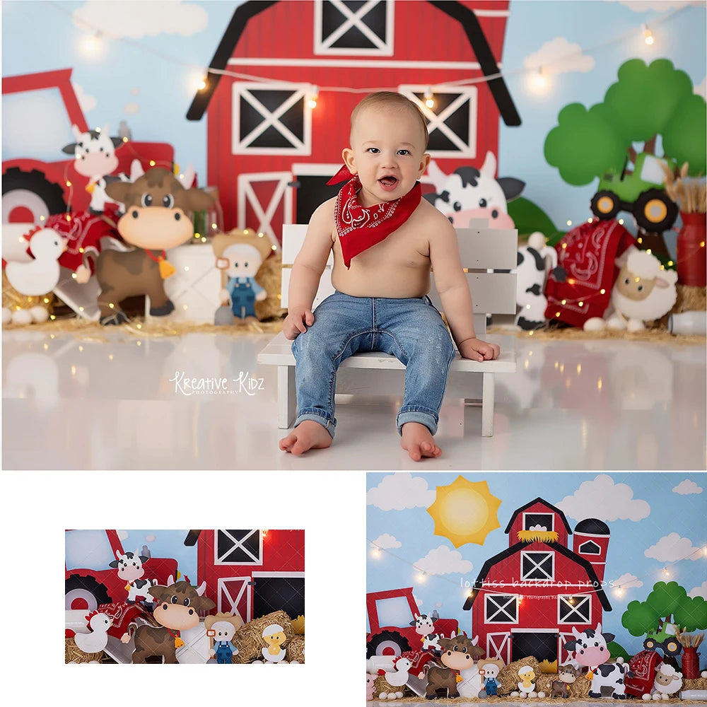 Farm Theme Backdrops Kids Baby Photography Props Child Adult Photocall Props Adult Photostudio Decors Farmer Backgrounds