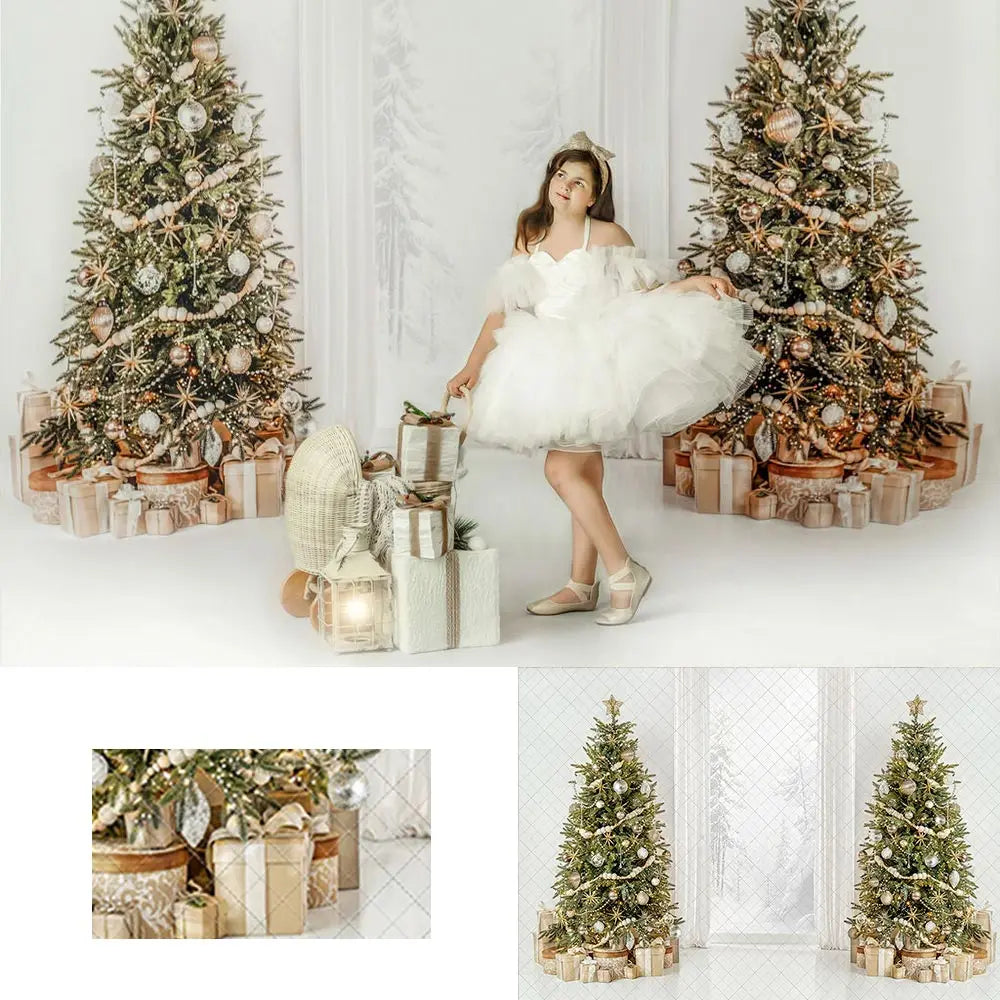 Christmas Tree Photography  Backdrop Kids Baby Cake Smash Photocall Decors Child Girls Adult Birthday Studio Backgrounds