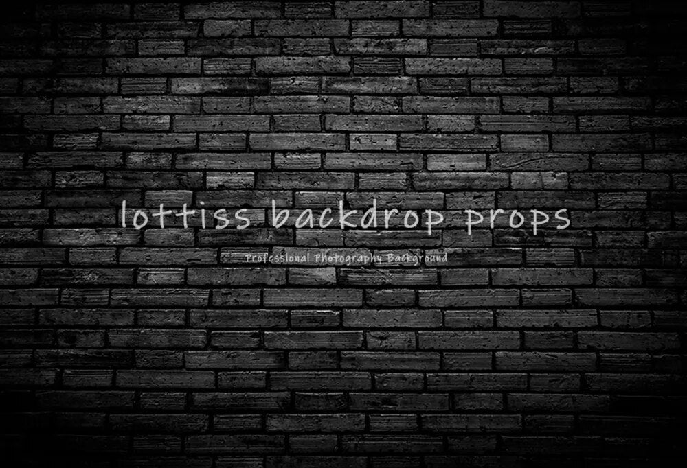 Black Brick Wall Backdrops Series-One For Photography Party Adult Portrait Kids Birthday Decor Old Broken Brick-wall Background