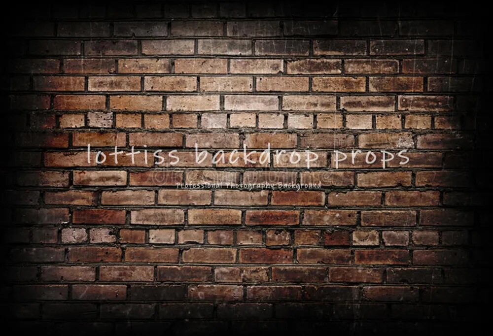 Dark Red Brick Wall Photography Backdrop Old Brown Brick-wall Wallpaper Adult Portrait Baby Child Birthday Decor Background