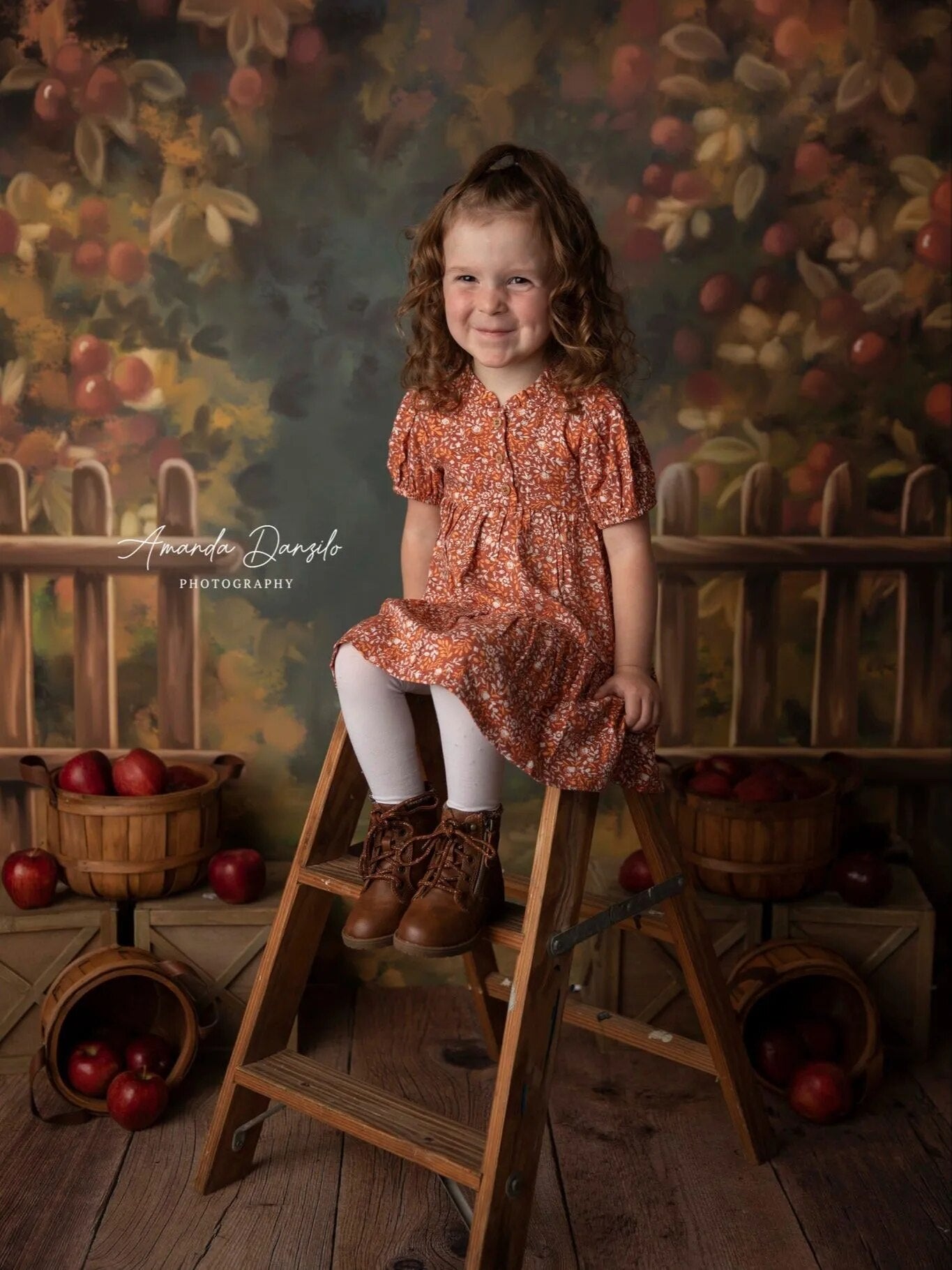 Autumn Rustic Apple Grove Backdrops Kids Baby Photography Props Child Birthday Cake Smash Fall Festival Forest Background