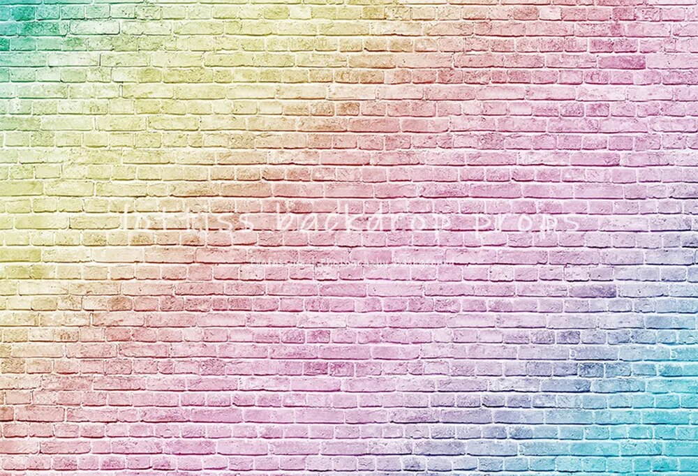 Colored Brick Wall Backdrops For Photography Adult Portrait Kids Birthday Decor Old Colorful Red Pink Brick-wall Background