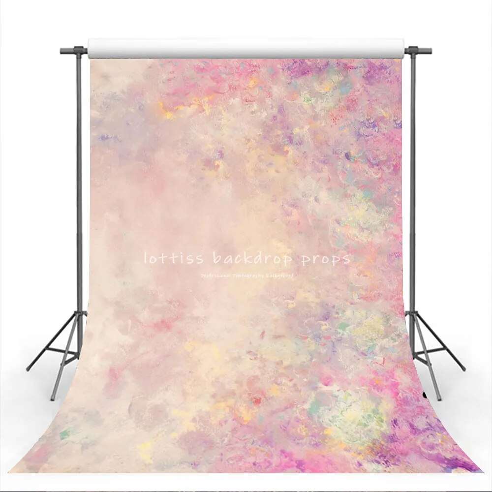 Art Abstract Floral Polyester Backdrop For Adult Portrait Photography Painting Flower Pregant Kids Newborn Photoshoot Background