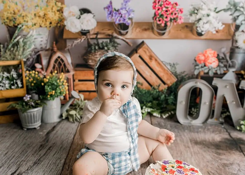 Spring Fresh Flower Market Backdrops Kids Girl Photography Child Adult Photocall Decors Sunshine Flower Cake Smash Backgrounds