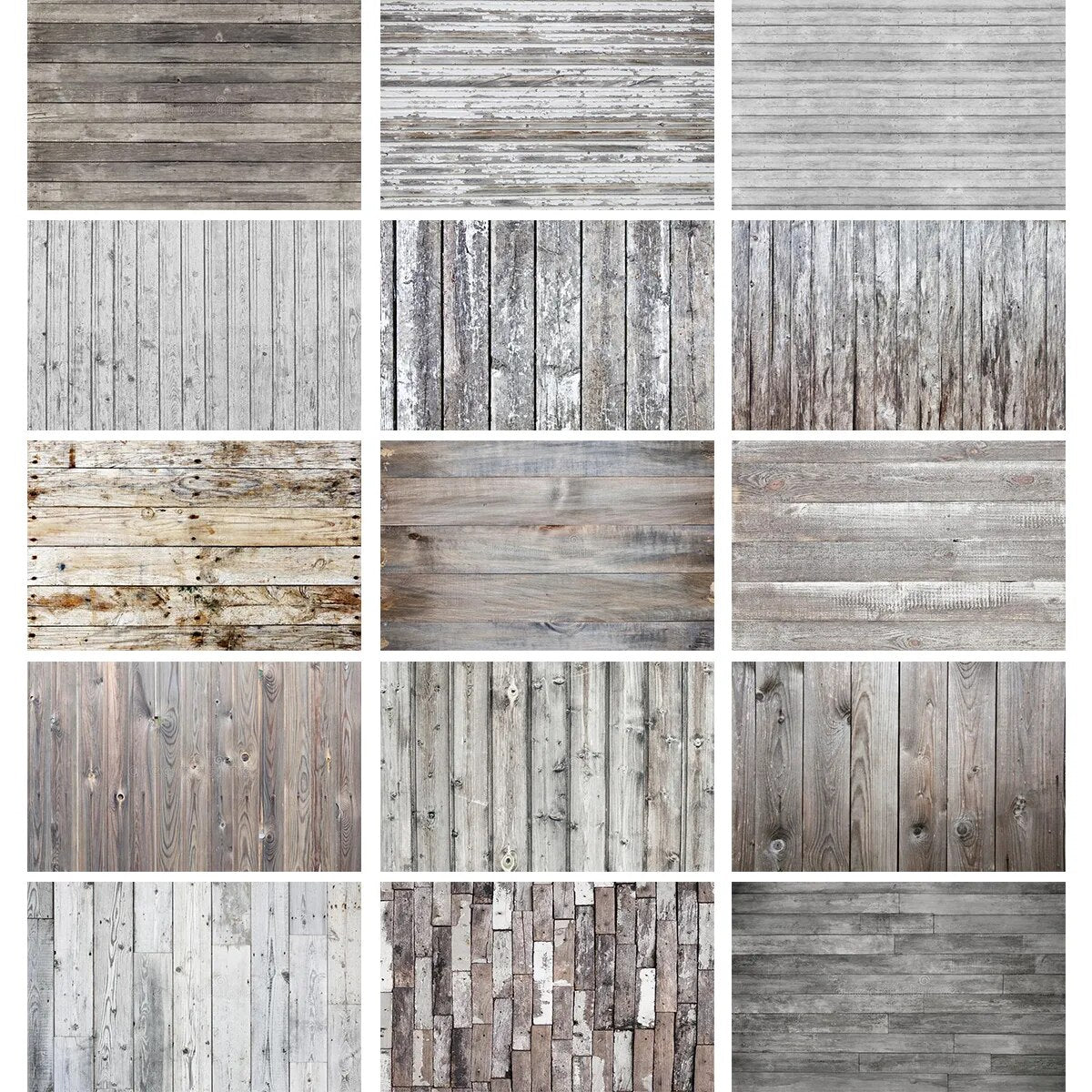 Grey Wood Board Background Series-One For Photography Baby Birthday Party Kids Portrait Rustic Wooden Backdrop Cloth