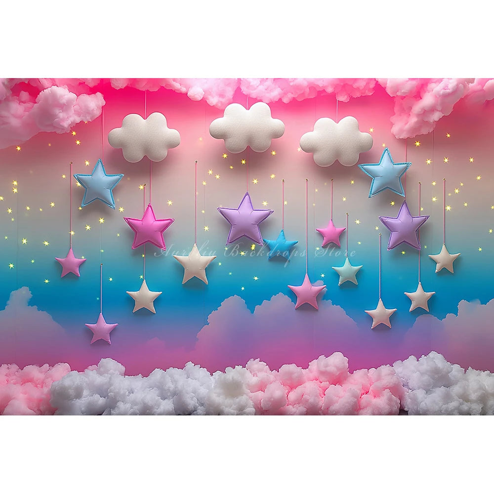 Pink Rainbow Balloons Photography Backdrop Kids Baby Cake Smash Photocall Decors Child Girls Adult Photo Shoot Studio Background