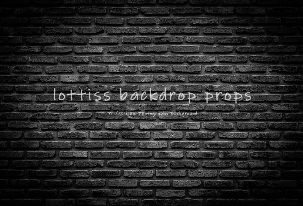 Black Brick Wall Backdrops Series-One For Photography Party Adult Portrait Kids Birthday Decor Old Broken Brick-wall Background