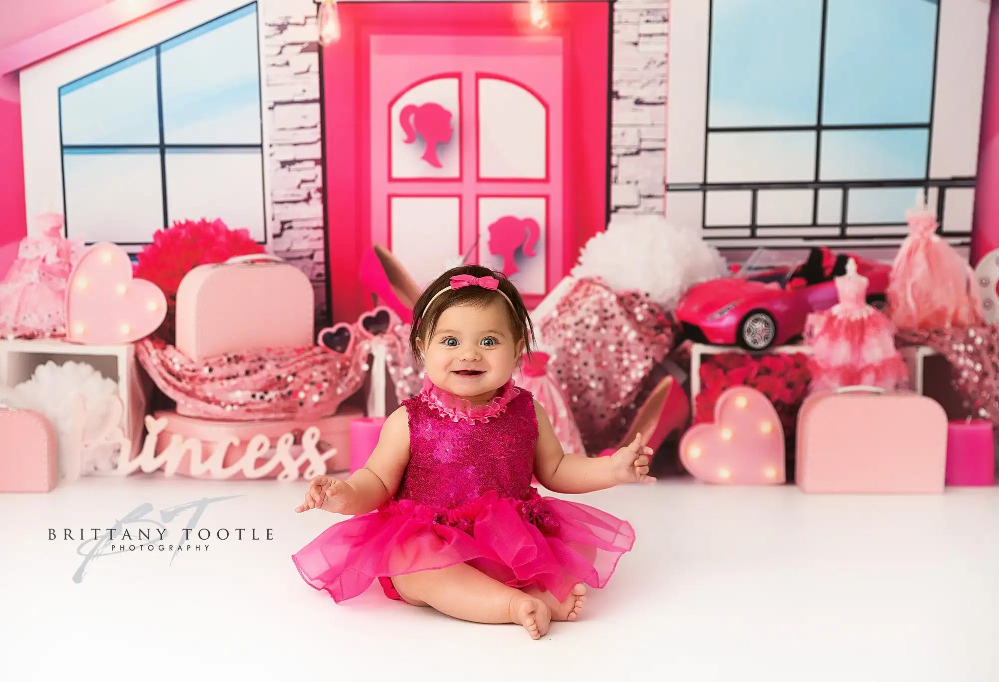 Pink Doll Princess Photography Backdrops Kids Baby Photocall Decors Child Adult Photocall Props Paris Store Backgrounds