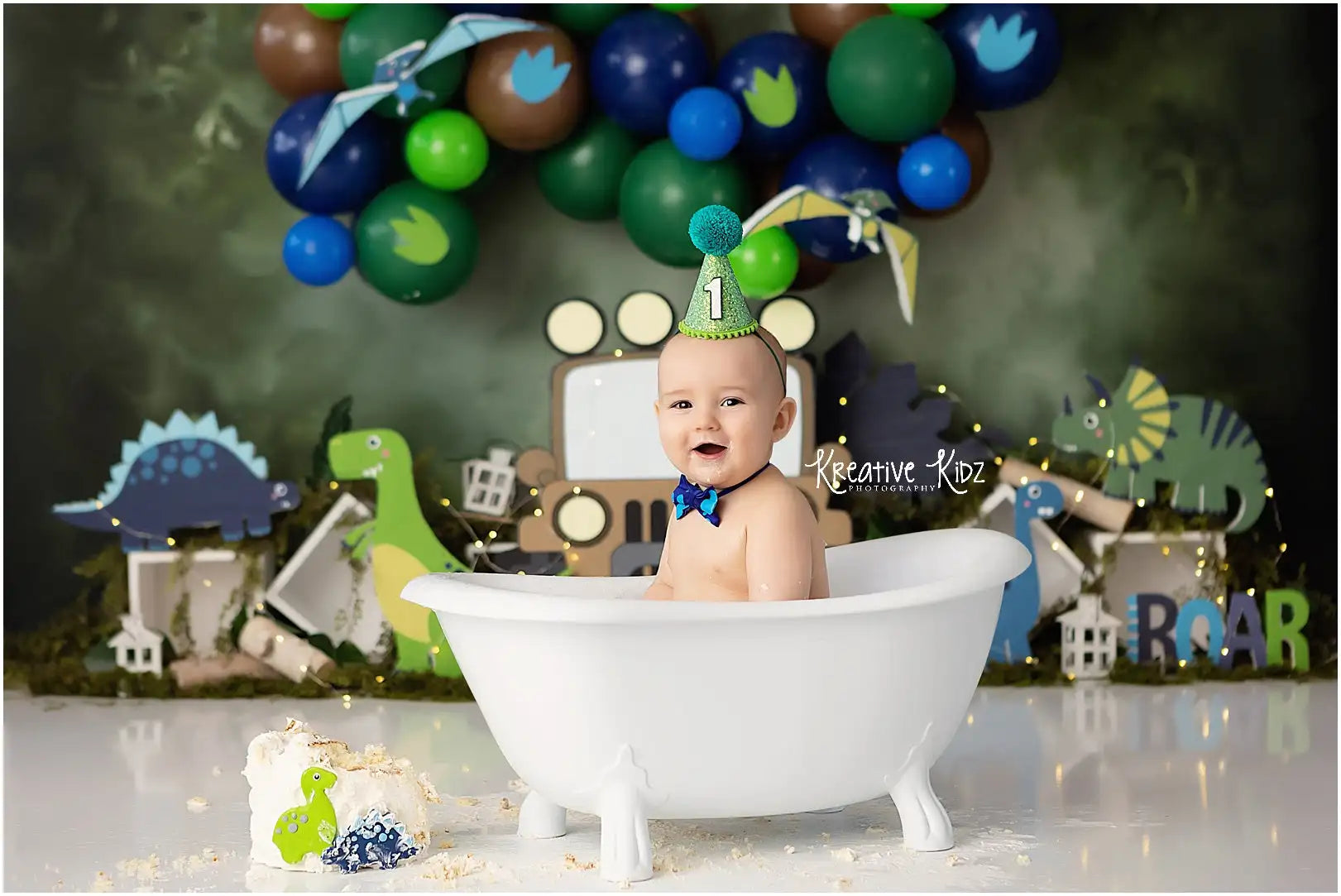 Prehistoric Forest Dinosaurs Backdrops Baby Kids Cake Smash Birthday Props Child Photocall Spring Jungle Backgrounds