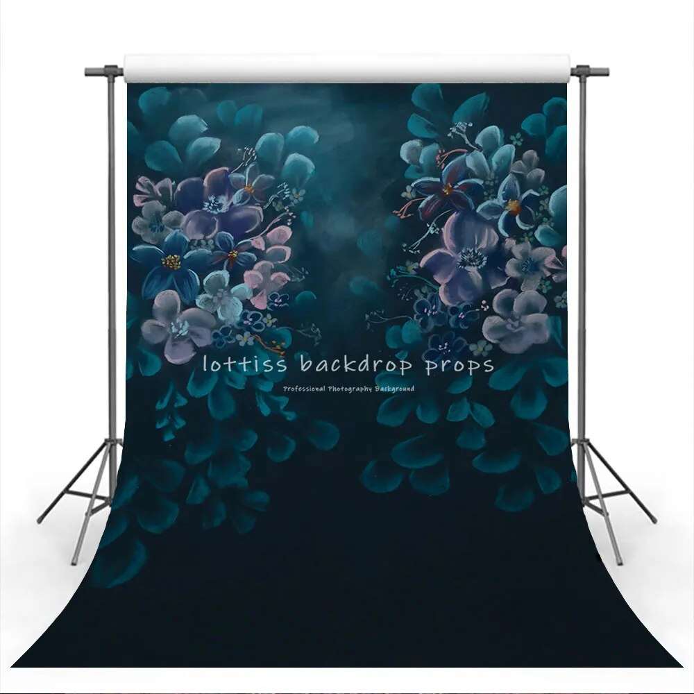 Art Hand Painted Floral Backdrop Adult Pregant Portrait Photography Girl Kids Baby Photocall Props Abstract Texture Background