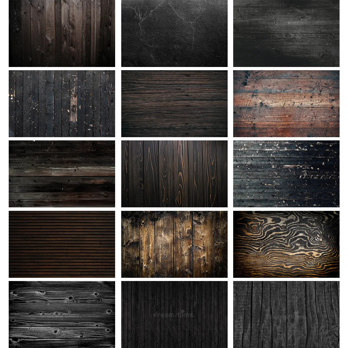 Black Wood Board Background Series-Two For Photography Baby Birthday Party Kids Portrait Rustic Planks Backdrop Cloth