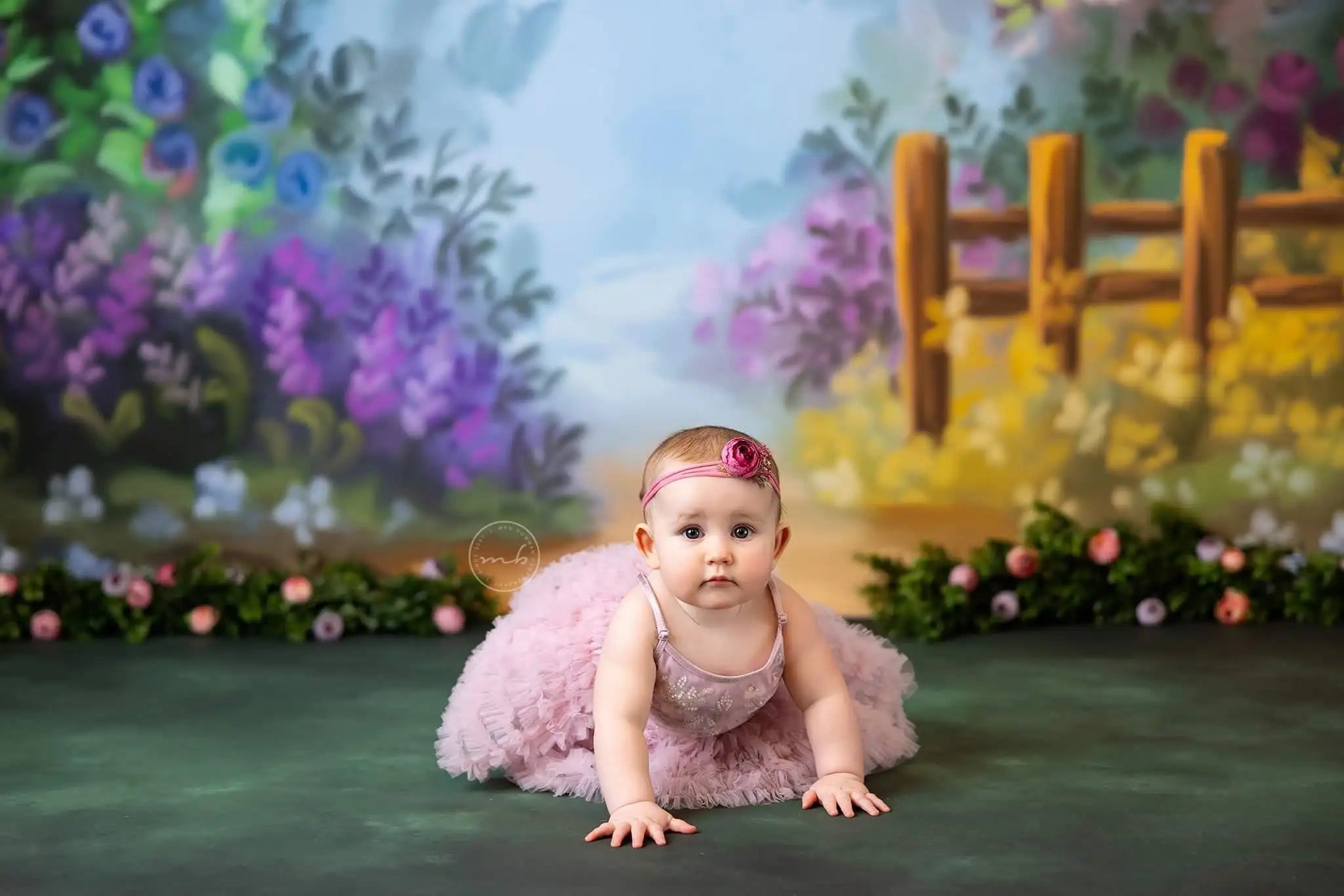 Touch of Spring Backdrops Kids Girl Photography Props Child Baby Photocall Floral Entrance Backgrounds