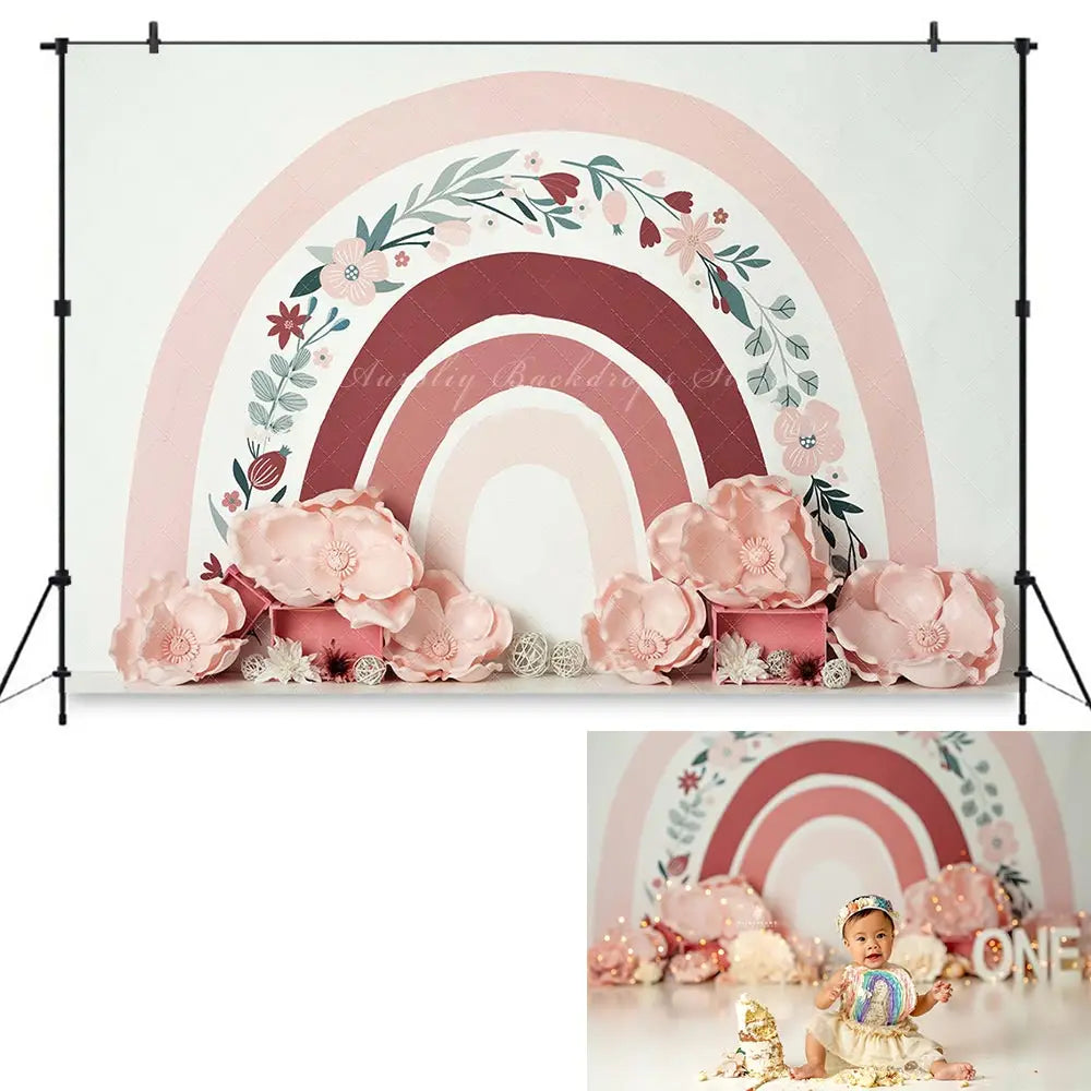 Blush Floral Dream Photography Backdrop Kids Baby Cake Smash Photocall Decor Floral Balloons Child Girls Adult Studio Background