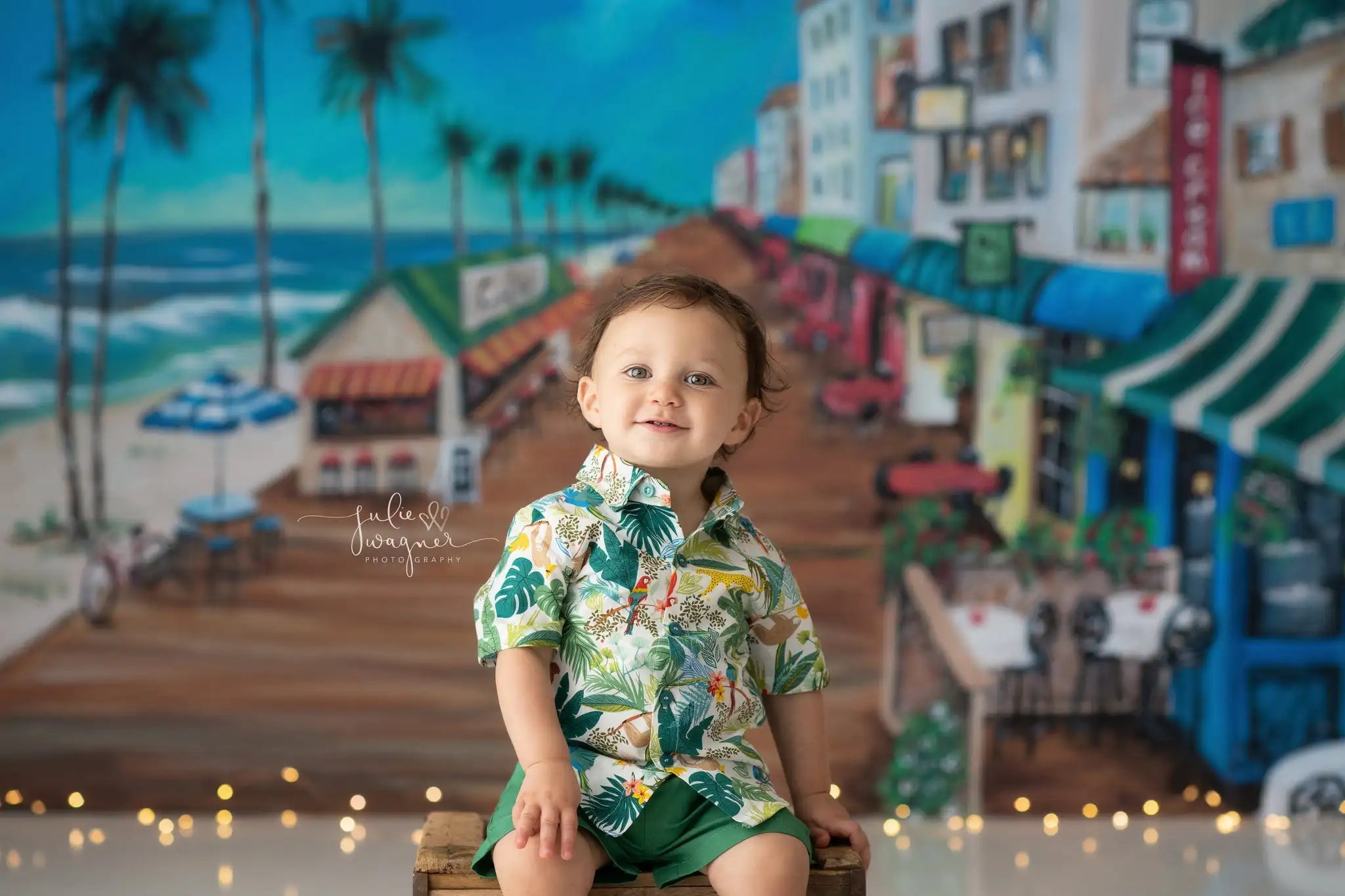 Endless Summer Backdrop Kids Baby Cake Smash Photography Props Seaside Shop Child Adult Birthday Studio Backgrounds