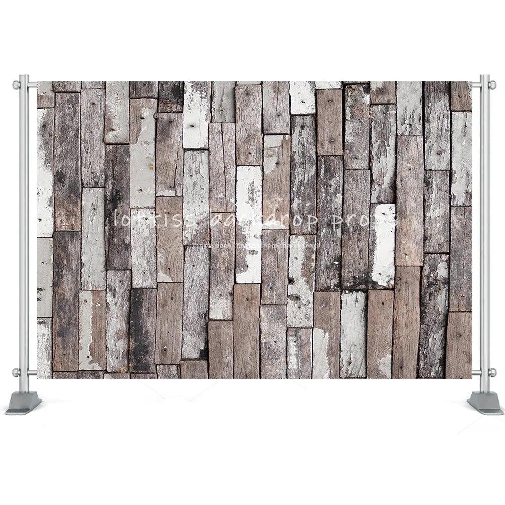 Grey Wood Board Background Series-One For Photography Baby Birthday Party Kids Portrait Rustic Wooden Backdrop Cloth