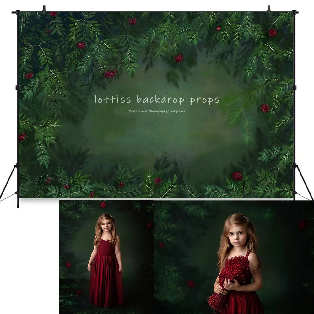 Wonderland Backdrop Green Forest Newborn Girl Portrait Background Wedding Bridal Shower Photocall Pregnancy Photostudio Props