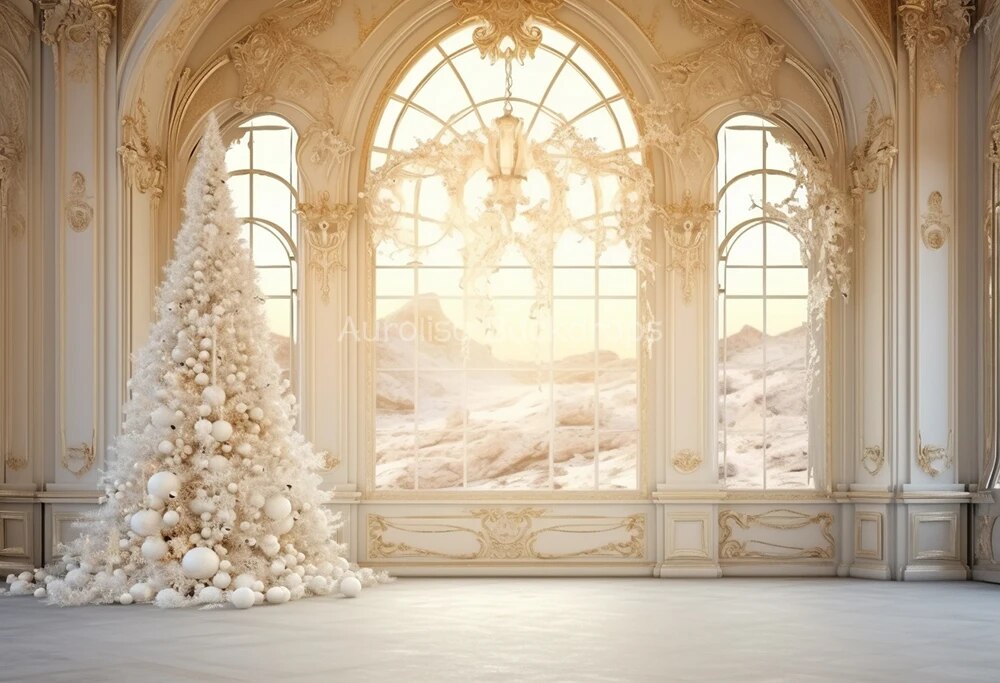 Christmas Tree Castle Room Backdrops Kids Adult Photography Props Child Baby Photocall Decors Xmas Forest Living Room Background