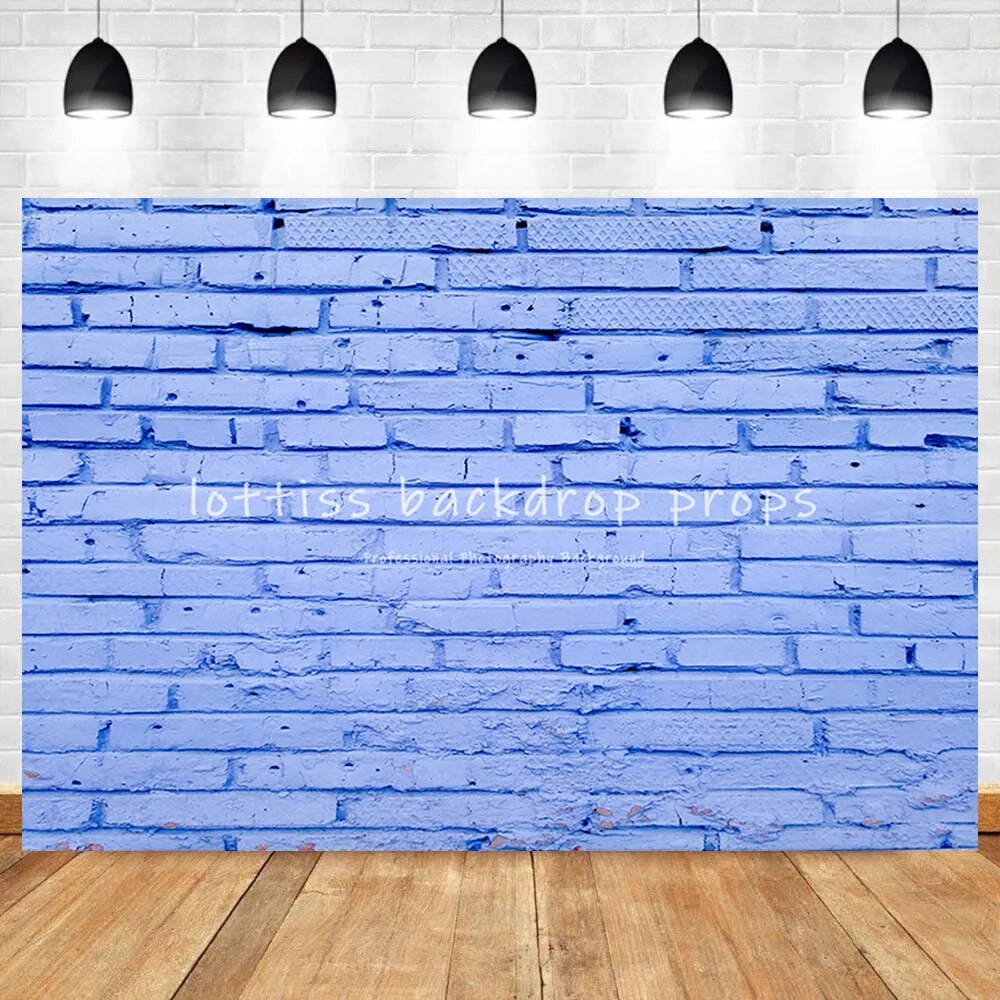 Colored Brick Wall Backdrops For Photography Adult Portrait Kids Birthday Decor Old Colorful Red Pink Brick-wall Background