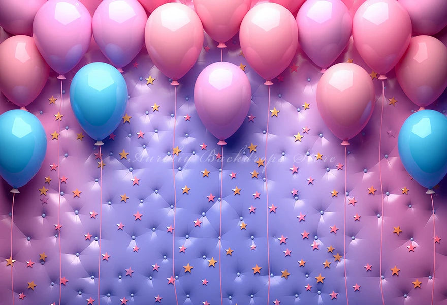 Pink Rainbow Balloons Photography Backdrop Kids Baby Cake Smash Photocall Decors Child Girls Adult Photo Shoot Studio Background