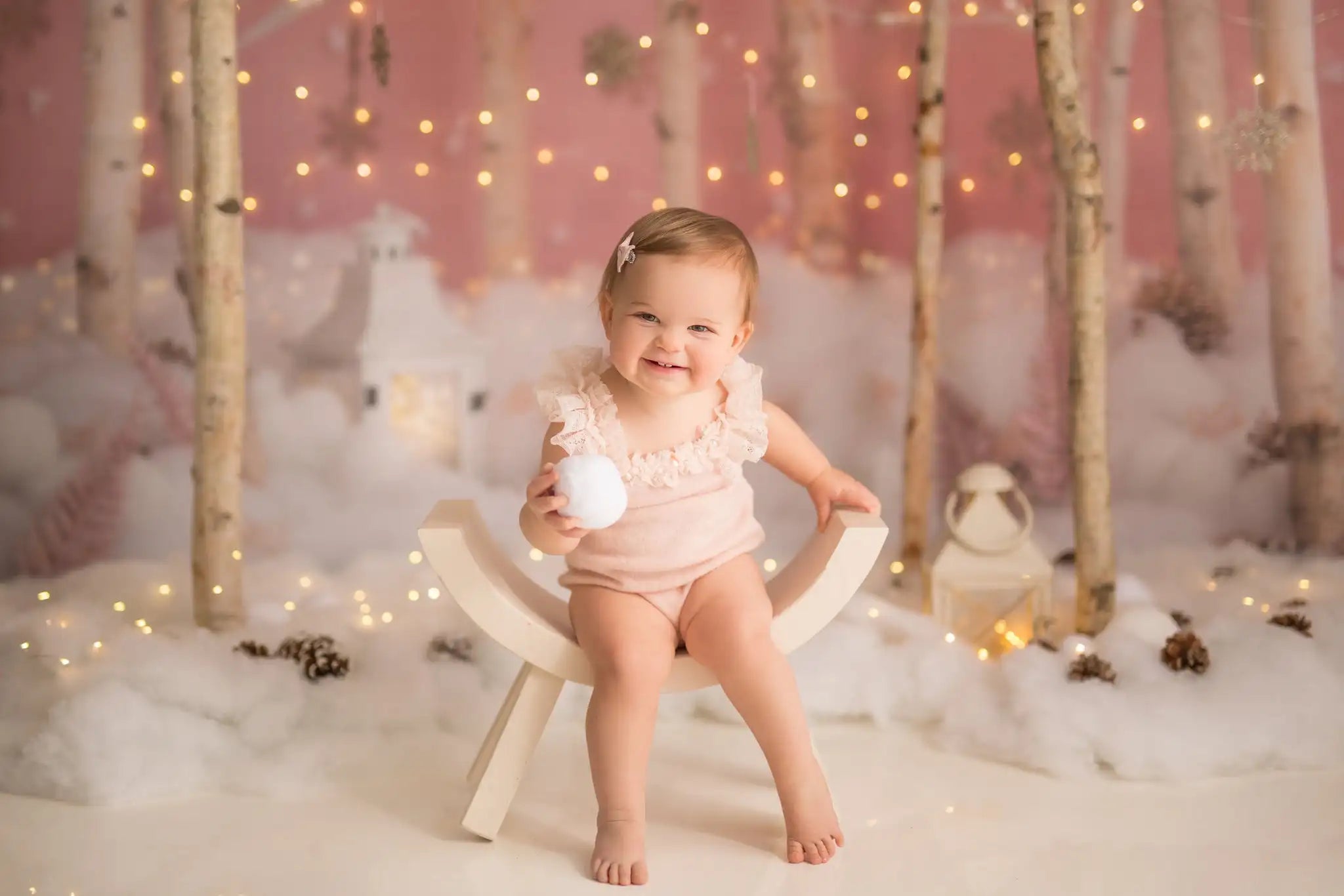 Glimmer Winter Wonderland Backdrop Kids Baby Cake Smash Photography Props Child Adult Birthday Studio Backgrounds