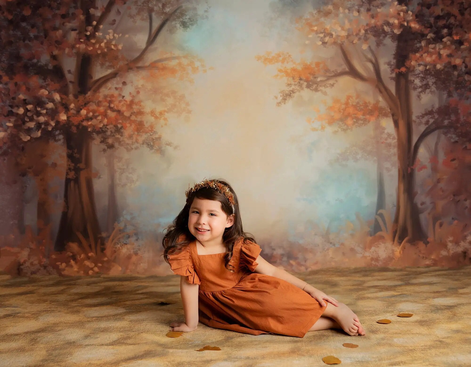 Autumn Forest Backdrops Kids Photography Props Adult Child Baby Cake Smash Fall Trees Background